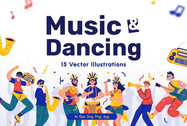 Music Dancing Illustrations