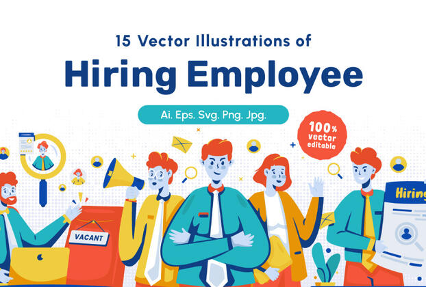 Hiring Employee Illustrations