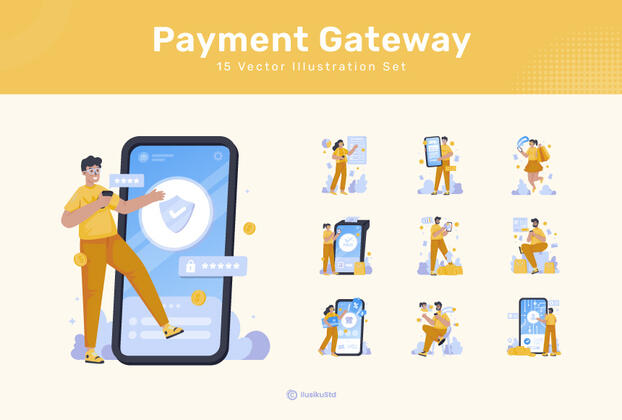 Payment Gateway Illustrations